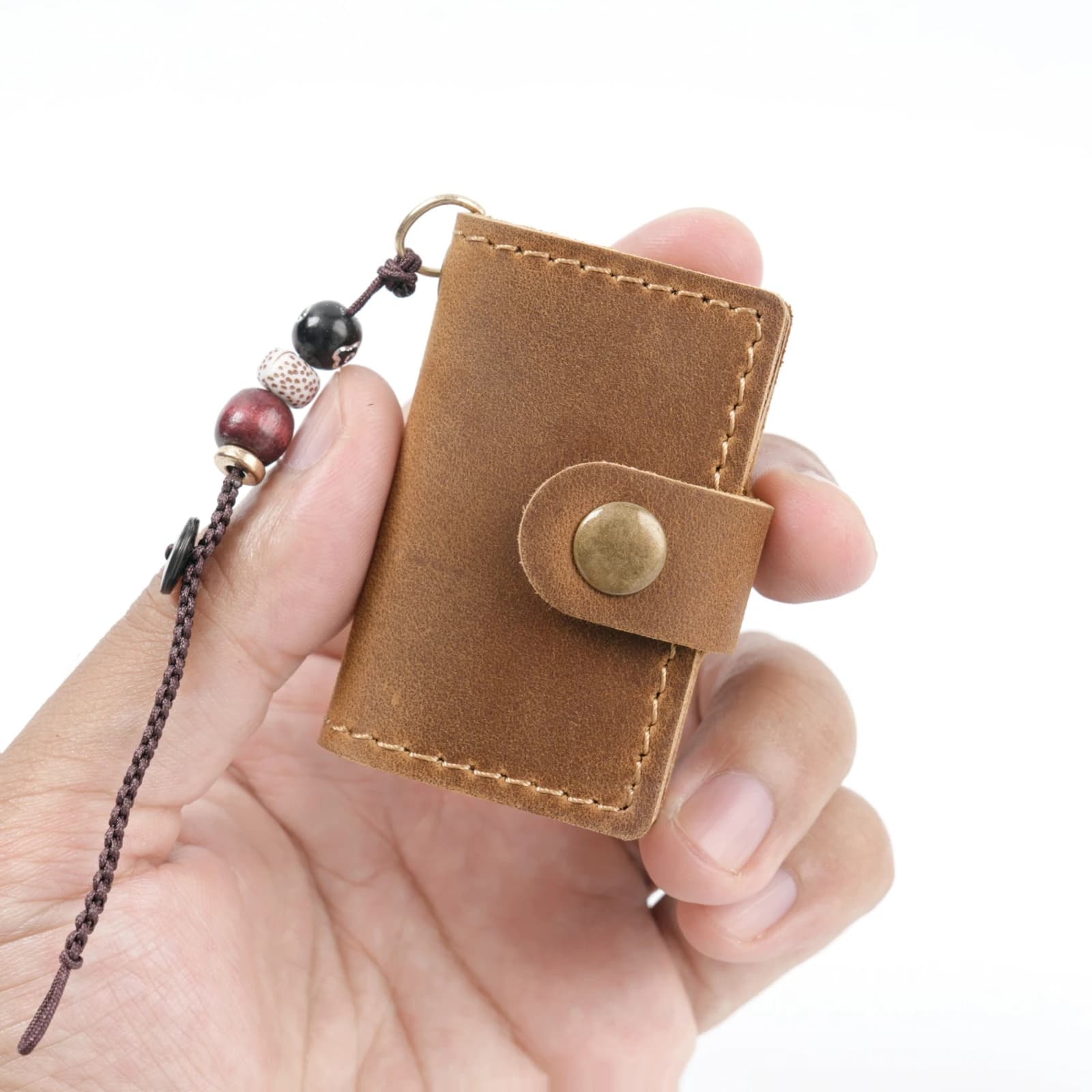Mini Cute Notebook Planner Genuine Leather Pendant with Lanyard Refillable Diary Journals Bag Accessories for Travelers