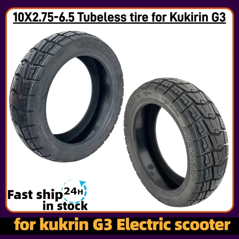 10x2.75-6.5 Vacuum Tire or Self-Healing Jelly Vacuum Tire for Kukirin G3 SmartGyro Rockway C Electric Scooters