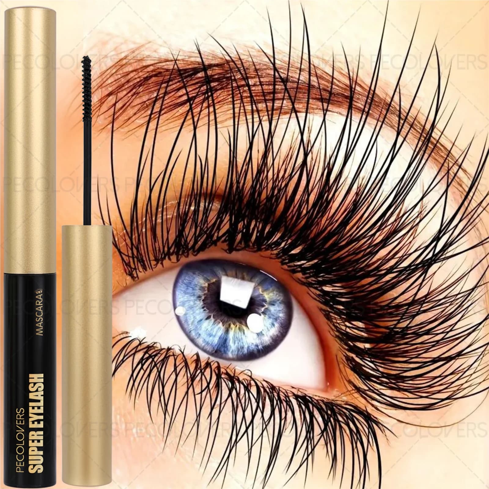 Waterproof 5D 2/3 pieces: thick and long-lasting lashes, waterproof, non-aglomerating, perfect for Christmas makeup