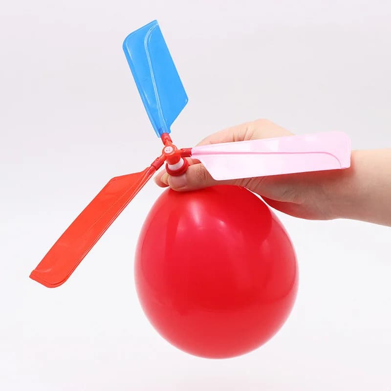 5PCS Children's Outdoor Funny Balloon Helicopter Launcher Set Balloon Parent-child Interactive Children's Educational Toys Gift