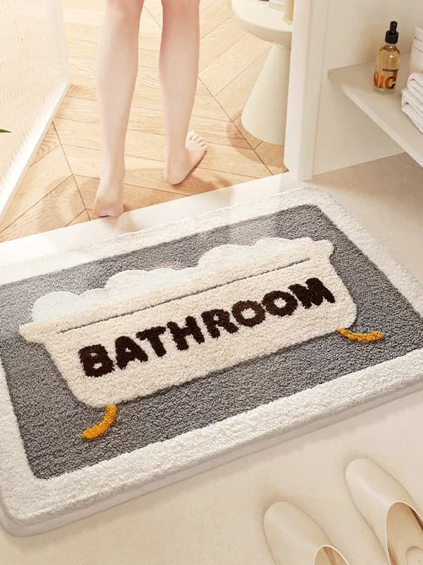 Tappetino da Bagno Ultra Morbido Antiscivolo, Tappeto d'Ingresso per Casa e Bagno, Grande Assorbenza, Tappeto in Velluto Lavabile