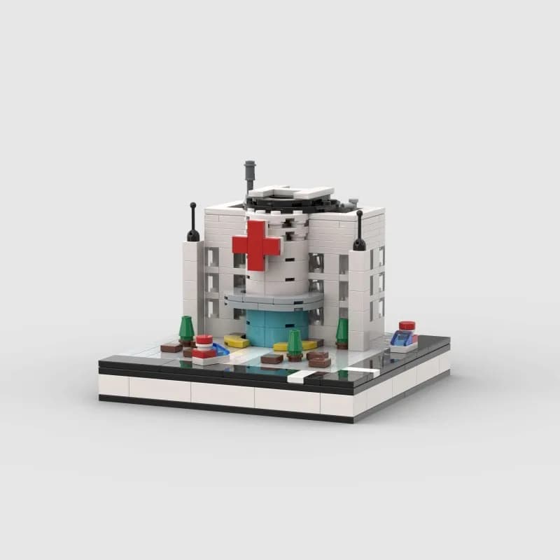 Moc da costruzione puzzle per bambini compatibile con i giocattoli da costruzione del modello ospedale LEGO City
