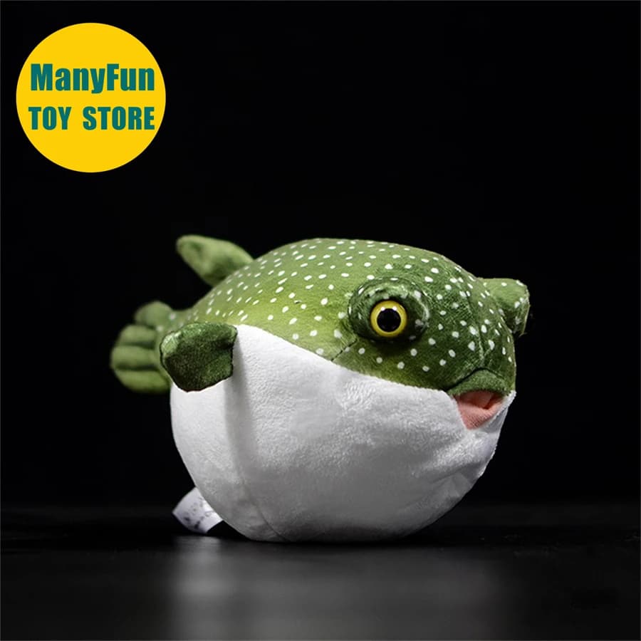 Peluche di Pesce Puffer Globefish, Giocattolo Realistico di Pesce Puffer Spinoso, Bambola di Simulazione, Giocattolo Kawaii per Collezionisti