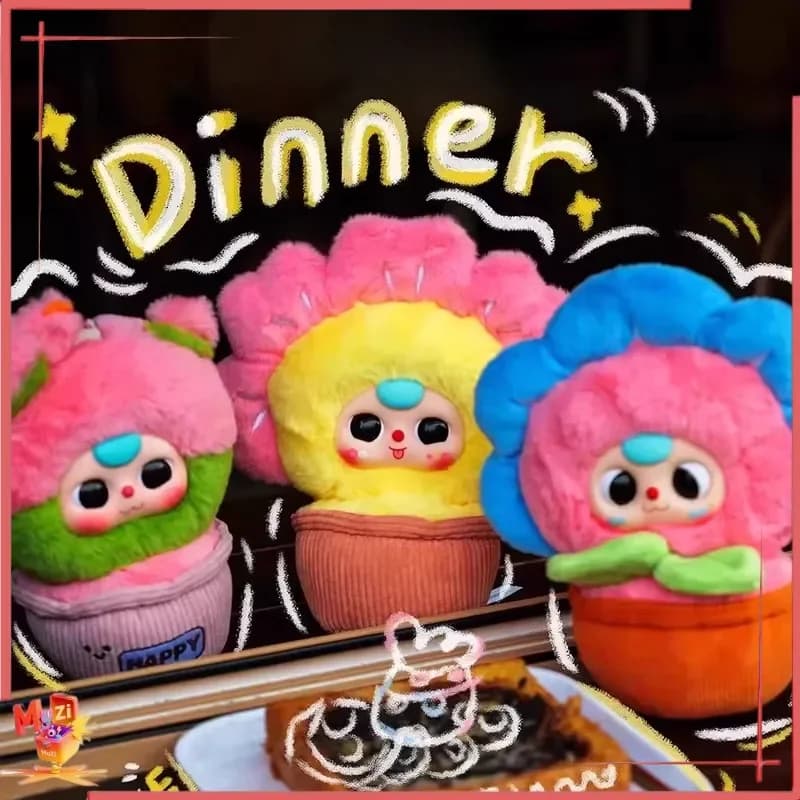 Nuovo un vaso di fiori serie Baby tre volti in vinile scatola cieca ornamenti carini creativi per regali di giocattoli e bambole alla moda a forma di cuore per ragazze