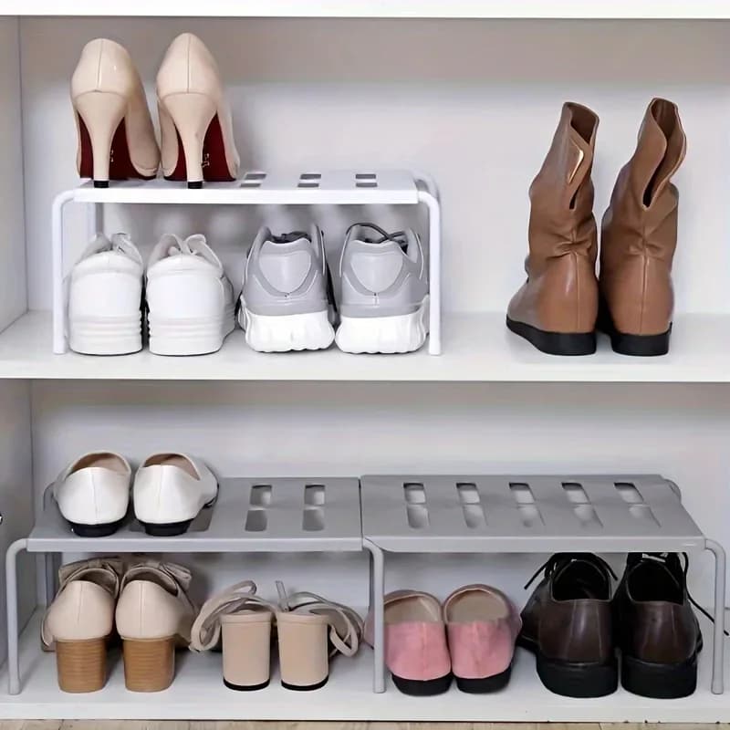 Scarpiera in plastica non regolabile, organizer multistrato, scarpe sportive salvaspazio, pantofole, armadio per dormitorio familiare,