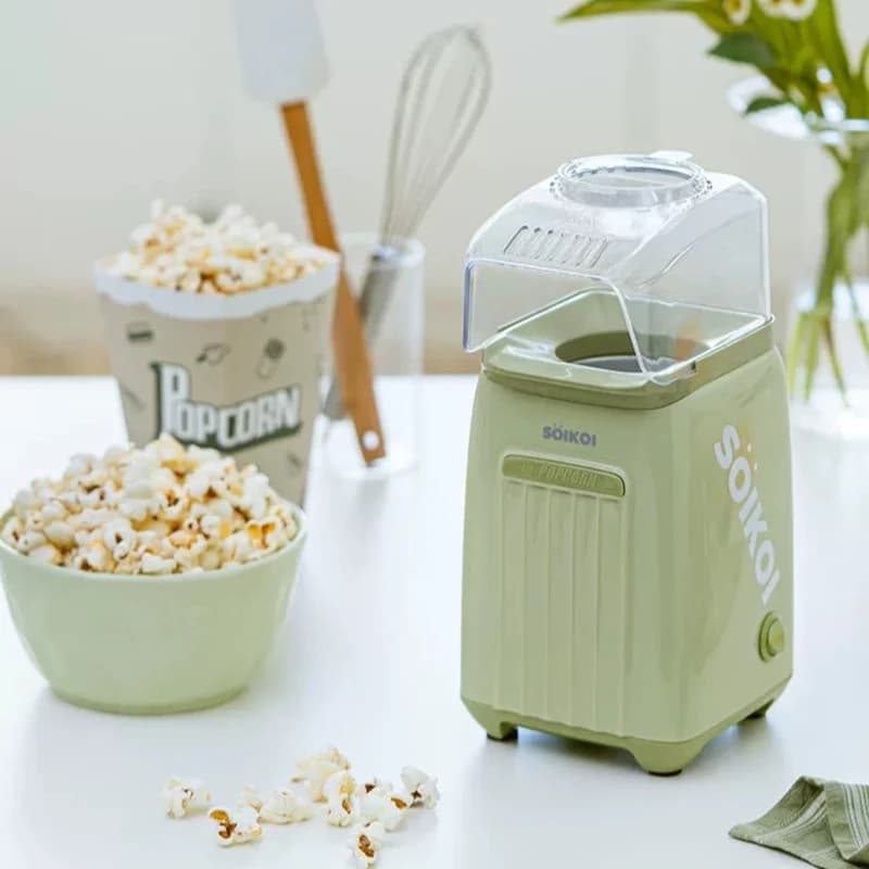 Mini Macchina per Popcorn per Bambini, Uso Domestico, Automatica, Facile da Pulire, Riscaldamento Rapido, Materiale Visibile per Alimenti, Riscaldamento Uniforme
