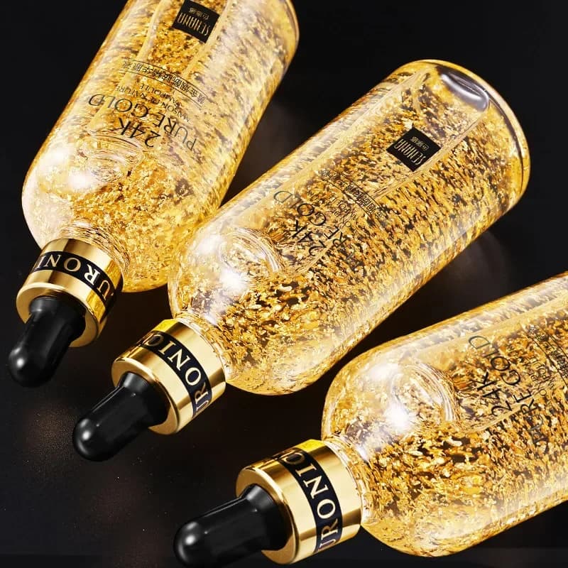24K Gold Hyaluronic Acid Nicotinamide Viso Essence Hydrating Reducing Pores Illumina Skin Care Siero Viso