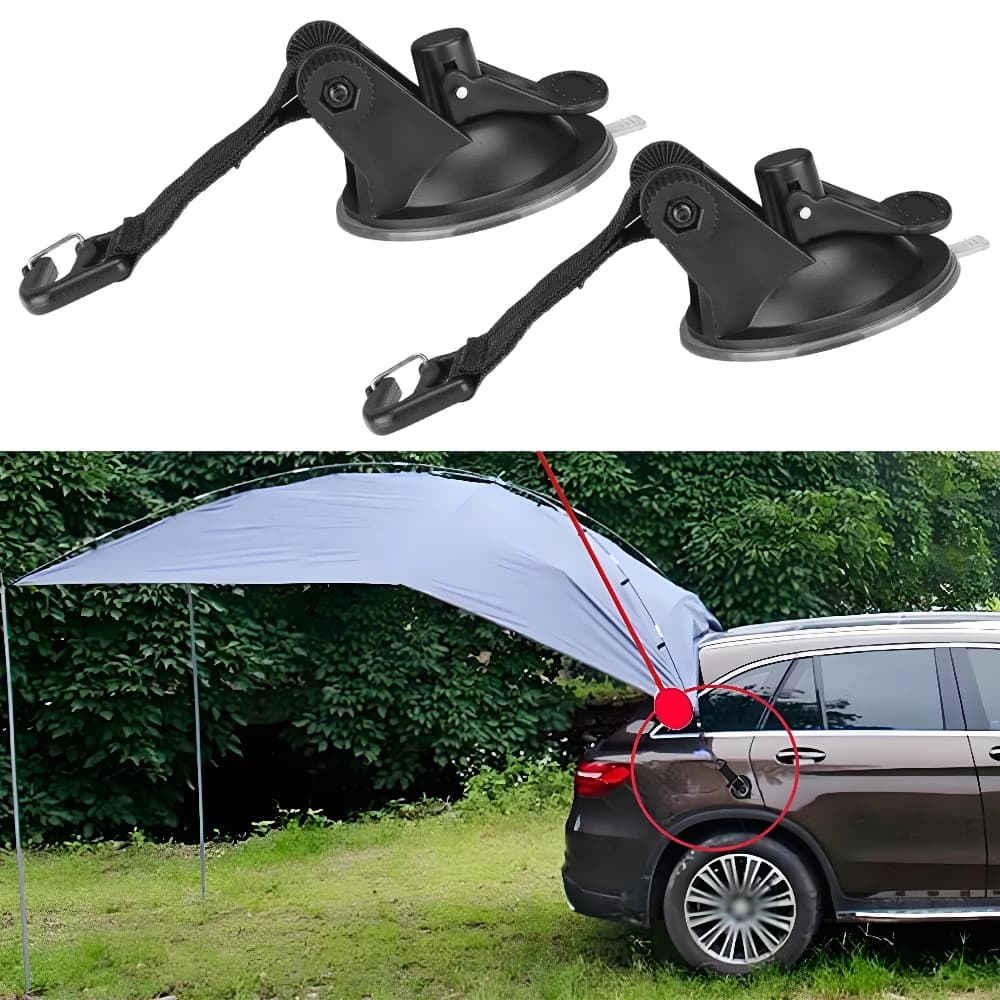 Ganci per fissaggio tende Ganci per auto Viaggi Arrampicata Appendiabiti portatile Aspirapolvere Appendiabiti resistenti Ventose Camper