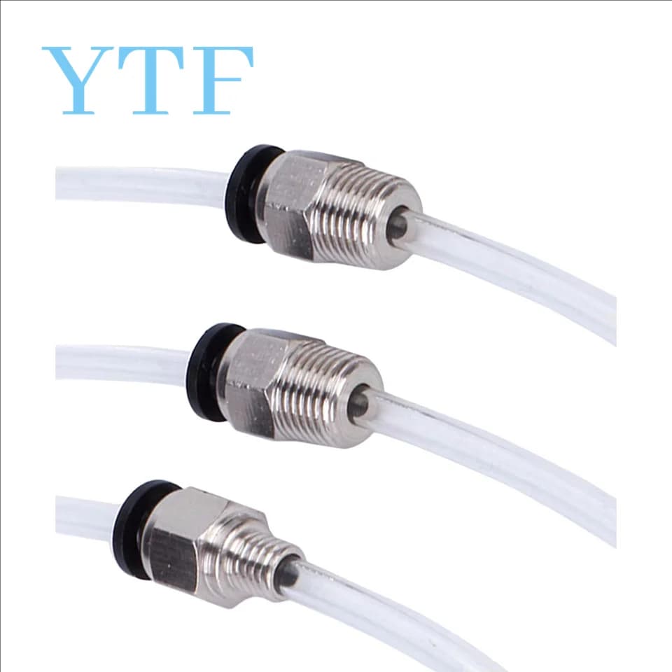 5 pcs 3D Printer Parts With Quick Connector V6 Power Pipe Connector M4 Diameter M10 PC4-01 Threaded Fittings