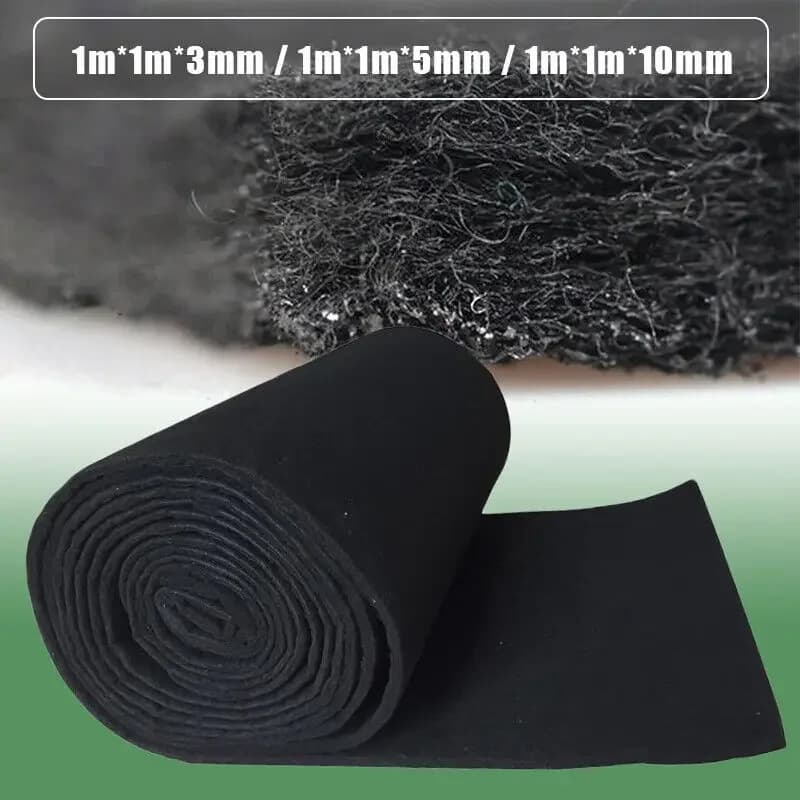 1mx1mx3mm Condizionatore d'aria Purificatore a carbone attivo Prefiltro Tessuto Spugna Pad Cappa da cucina a carbone Filtro Panno filtrante attivato