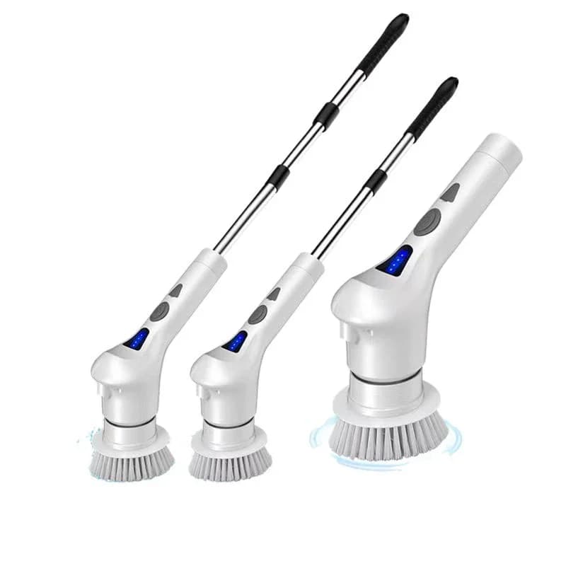 Electric Multi-Functional Cleaning Brush Extendable Rechargeable Handheld Power Scrubber for Kitchen Bathroom Glass