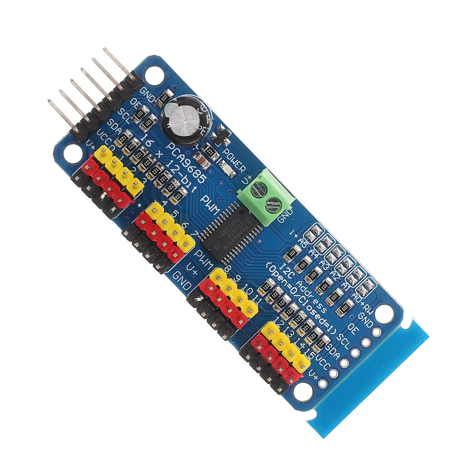 PWM 16 Channel Driver Module for Servo Control, Robotic Projects, Intuitive Design, Industrial Grade Performance