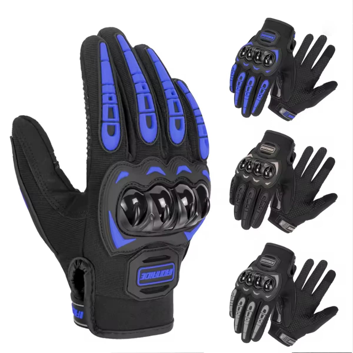 Guanti da Moto per Uomo, Leggeri, Impermeabili e Compatibili con Touch Screen, Elastici e Confortevoli, Guanti da Motocross per Tutte le Stagioni