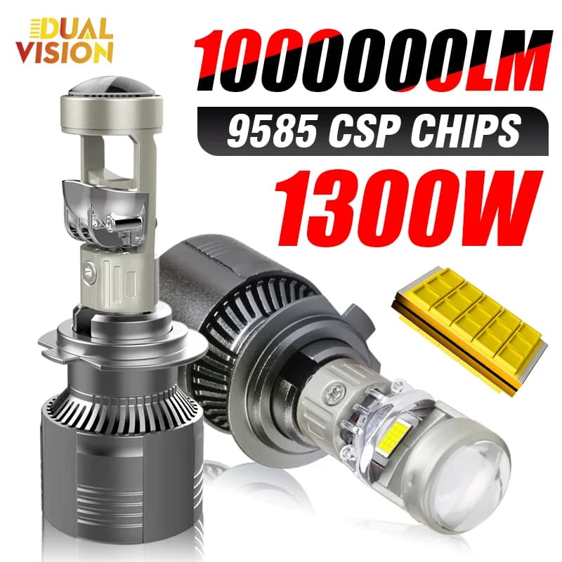 1300W 1000000LM H7 H4 Canbus Faro Dell'automobile Mini Lente H11 H8 9005 9006 HB3 HB4 Proiettore A LED Lampadina 6000K Auto Moto Mini Lente