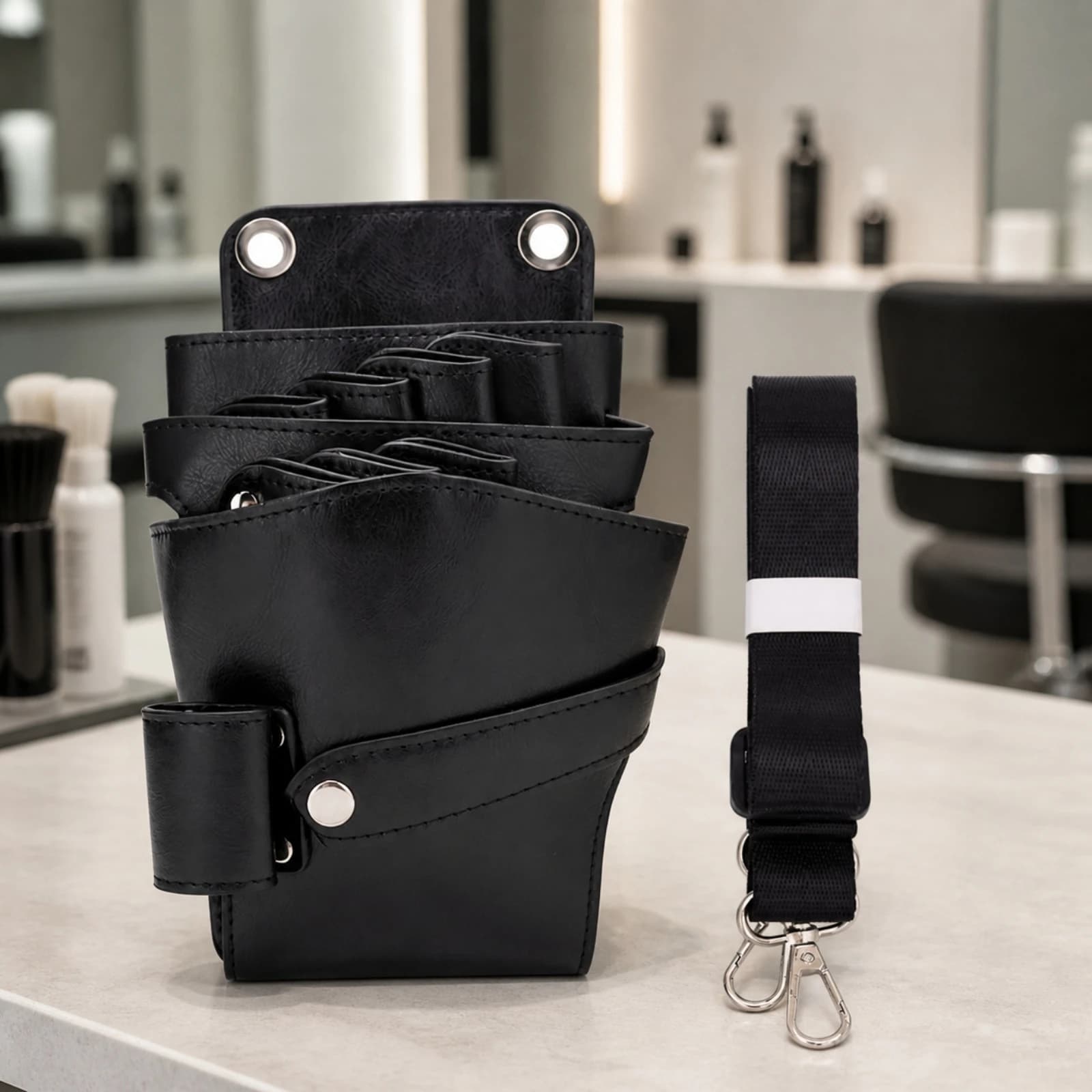 Hairstylist Waist Pouch Hands-Unrestricted Hairdresser Scissor Holder Scissor Holder with Belt Long-Lasting for Hairstylists