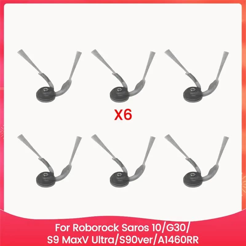~Top Rated Robot Vacuum Cleaner Side Brush Forroborock Saros 10/G30/S9 Maxv Ultra/S90ver/A1460RR Spare Parts 6PCS