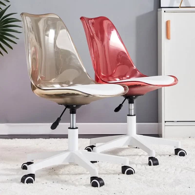 Transparent Office Computer Chair Swivel Chair Make-up Study Swivel Lift High Stool Front Desk Student sillon gaming Study Chair