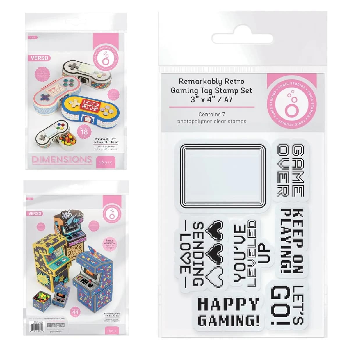 Scrapbooking Mbossing Cards New Metal Cutting Dies Molds Retro Arcade Controller Gift Box Die Remarkabley Retro Gaming Stamp Set