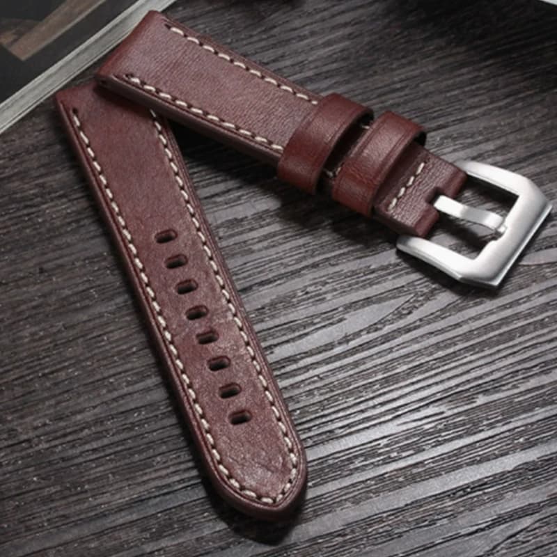 Comodo cinturino in pelle per smartwatch ZA3 24 mm cinturino da polso con lunghezza regolabile comodo cinturino K1KF