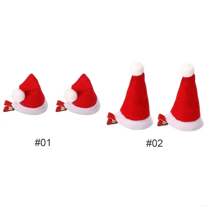 N7yf Cappello Natale Clip Babbo Natale Clip copricapo Cappello natalizio Hairpin