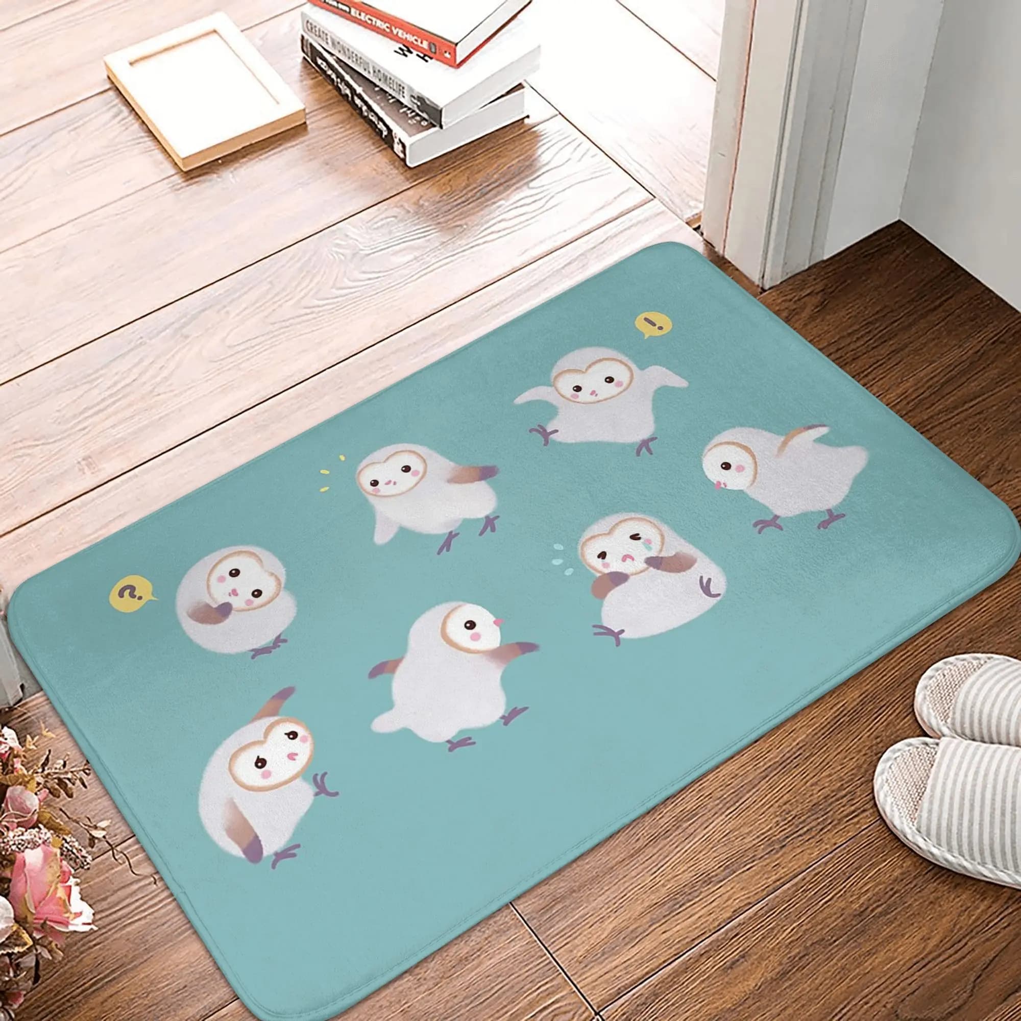 Baby barn owls Non-slip Doormat Floor Mat Absorbent Mat Carpet Rug for Kitchen Entrance Home Bathroom Footpad Mats