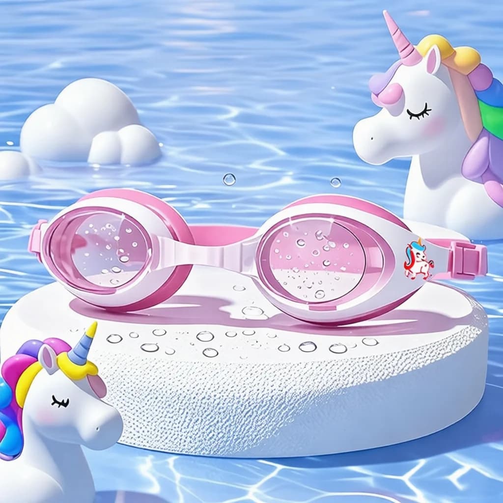 Children Swimming Goggles Cartoon Pattern Anti Fog Clear Lens Soft Silicone Waterproof Eyewear For Boys And Girls Swim Gear