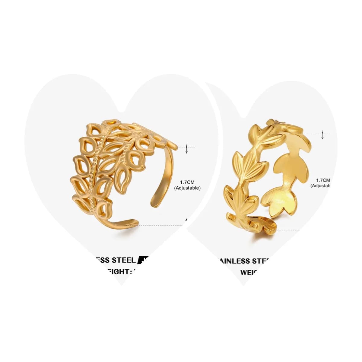 Anello Minimalista con Linee Astratte Placcato Oro in Acciaio al Titanio, Anello Aperto Regolabile per Donne, Gioiello Moderno Impilabile per Uso Quotidiano