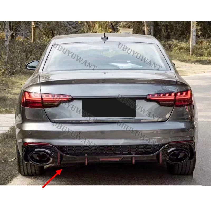 For Audi New A4 S4 S-Line Sedan 2020+ (Not Fit Standard A4) Rear Bumper Diffuser Lip Spoiler Car Racing Apron Lip Body Kit