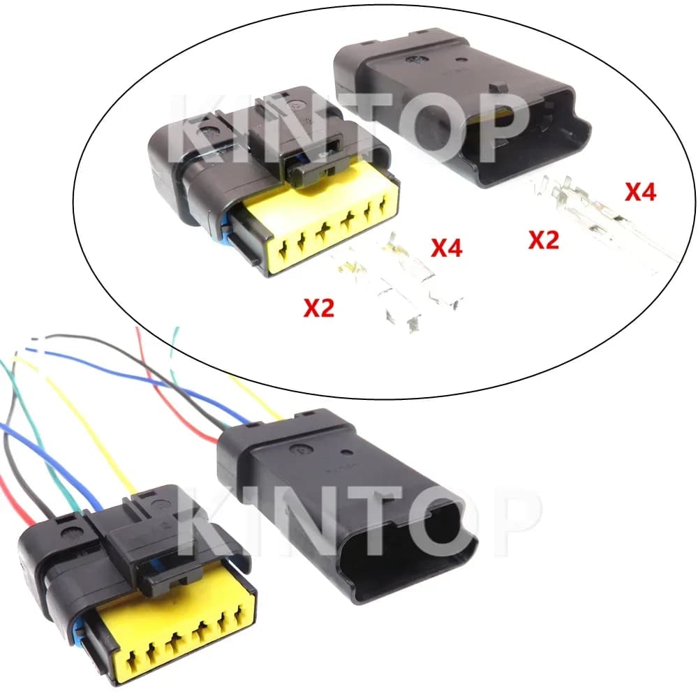 Set di 6 Pin per Cavo Acceleratore Auto, Compatibile con Peugeot Citroen 211PL069S0049 211PC069S0049, Connettore per Pompa Olio