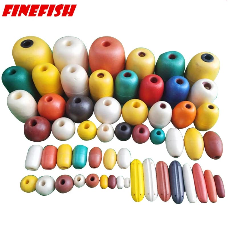 Finefish 20 pz/lotto Palla Galleggiante per Rete Da Pesca Gabbia Tirare Rete Acqua PVC Palla Galleggiante Schiuma Galleggiante Tirare Rete Accessori Per la Pesca