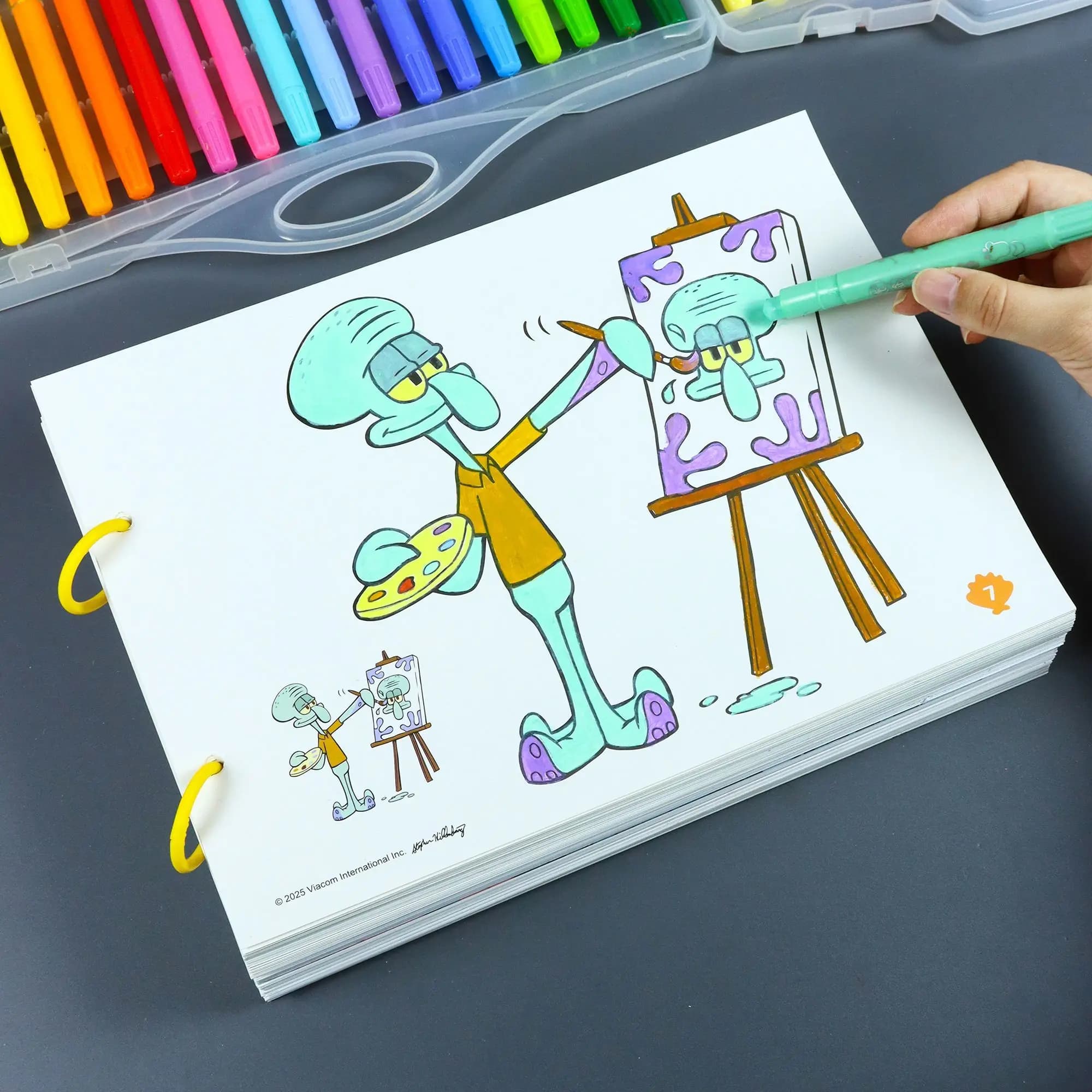 Libro da colorare SpongeBob SquarePants Patrick Star per bambini 3-6 anni, libro da disegno con pennarelli, giocattolo da disegno
