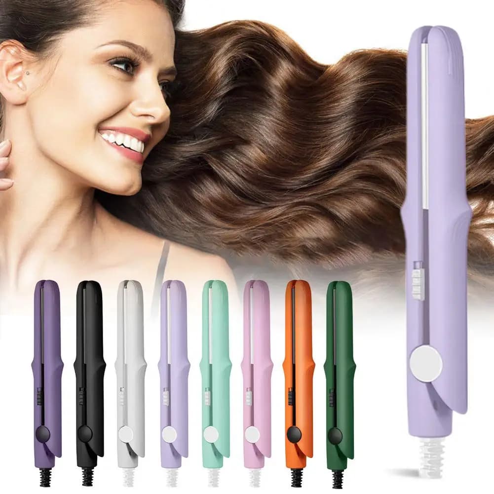 Mini Ferro Arricciacapelli 2-in-1, Plate Lisciante e Arricciacapelli, Quick Heating, Hairstyle Tool 90