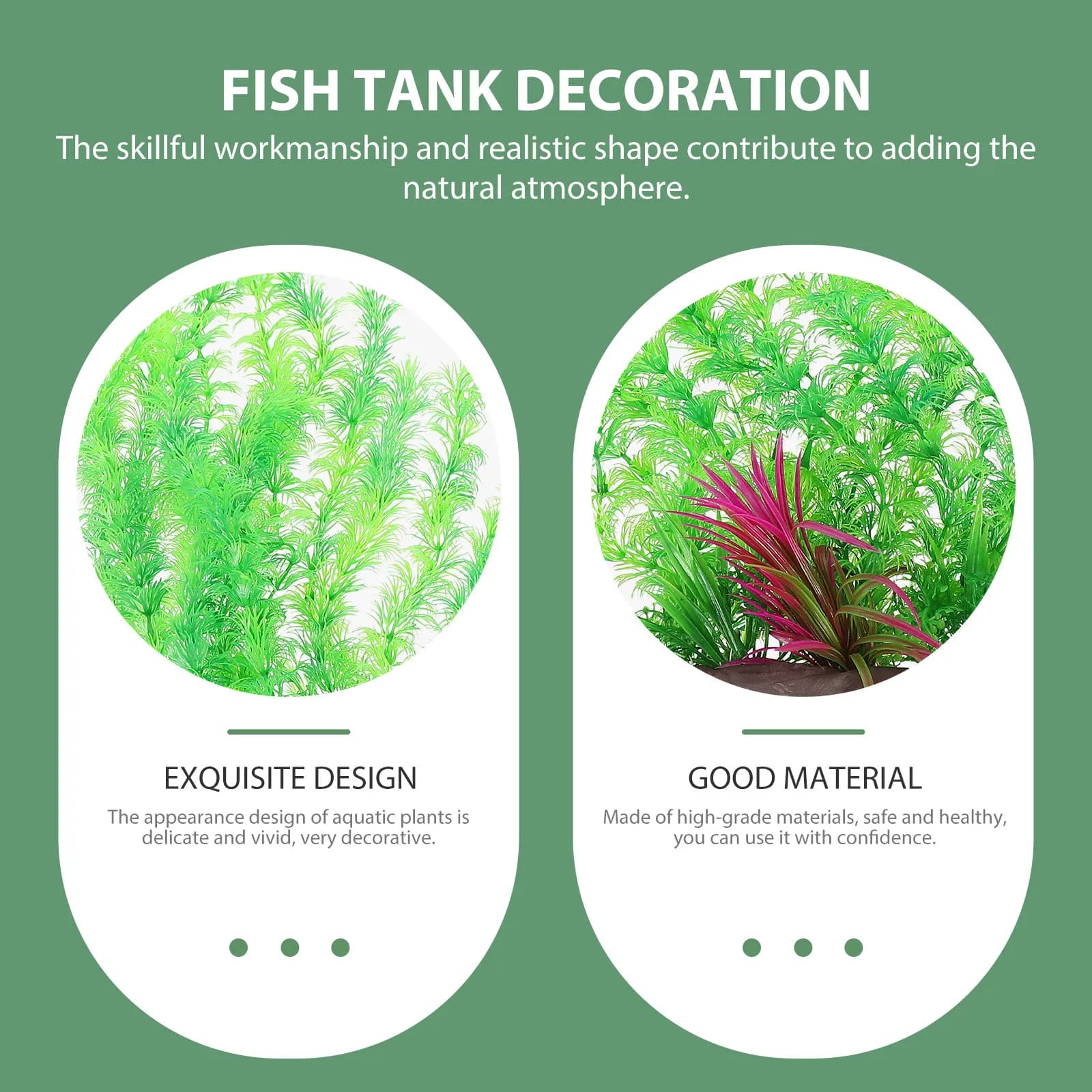Decorazione per Acquario Fai-da-Te, Erba Artificiale in Plastica, Ornamento Subacqueo Decorativo per Vasche dei Pesci