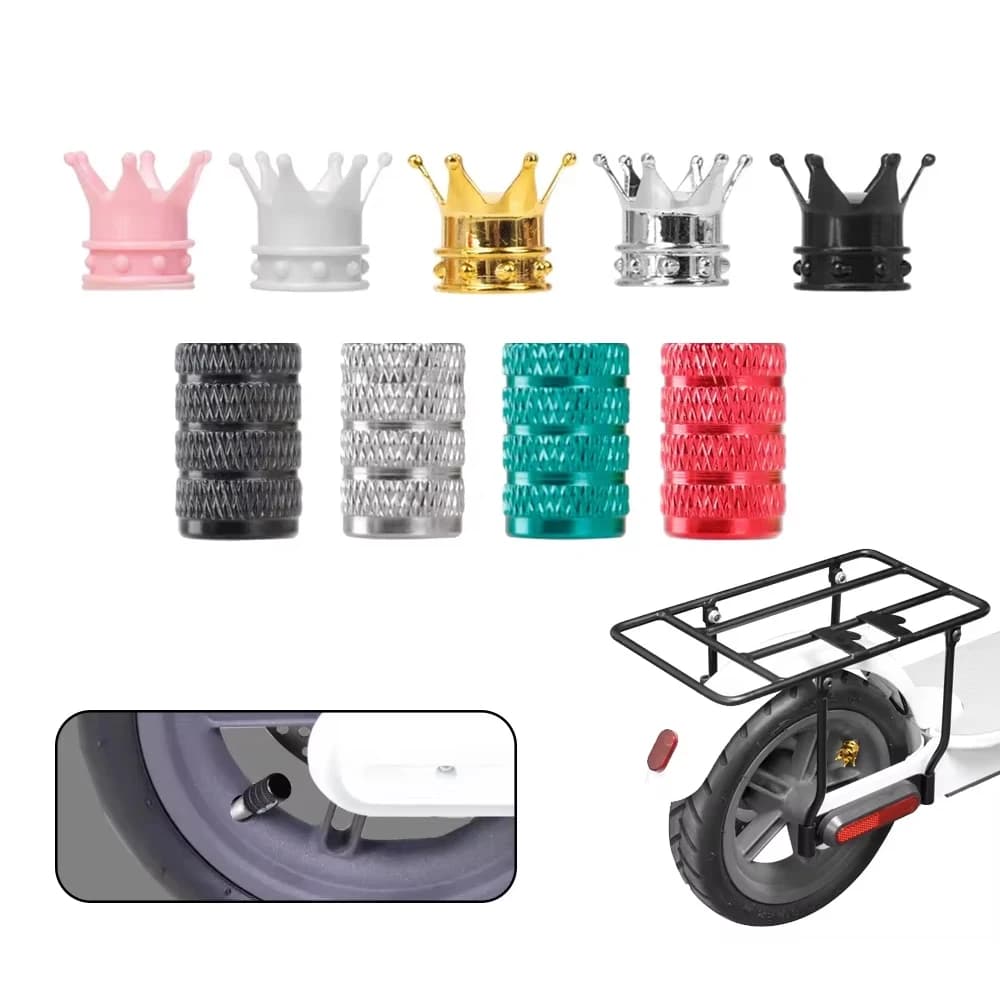 2 pezzi antipolvere tappo valvola per pneumatici coperto scooter elettrico per Xiaomi M365 Pro 1S tubo in alluminio universale tappo valvola durevole per pneumatici