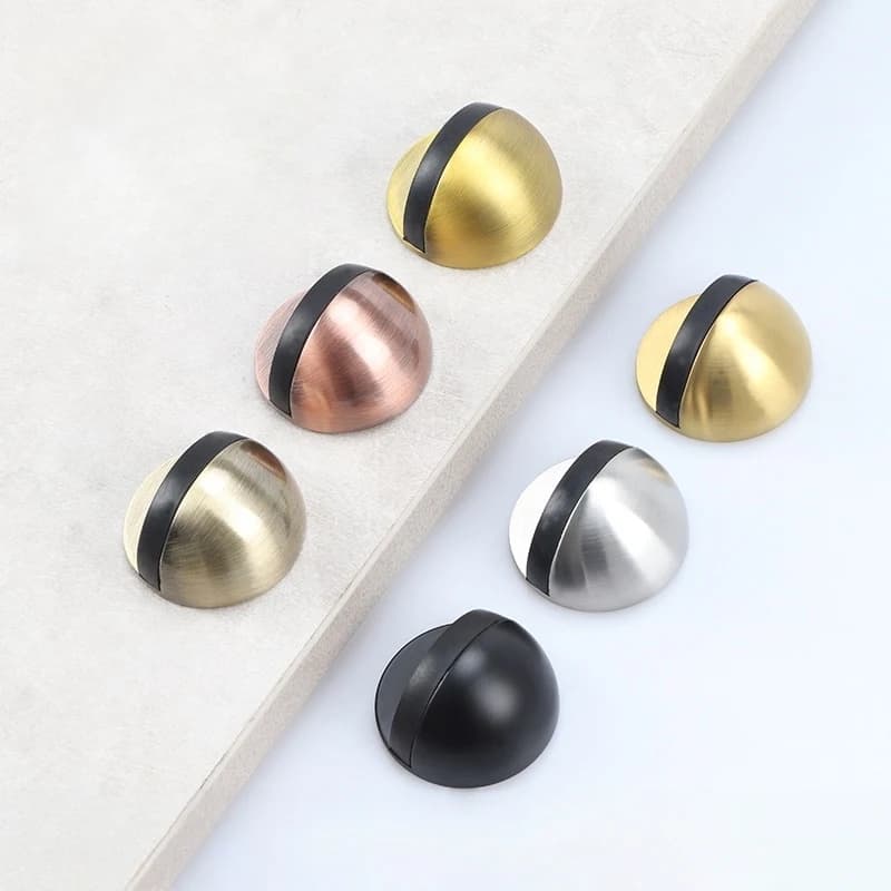 ‌Windproof Floor Mount Magnetic Door Stopper – New No-Drill Silicone Anti-Collision Buffer for Glass and Bedroom Doors‌