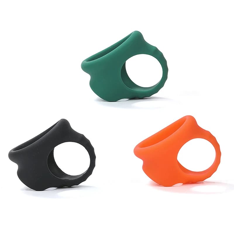 Anello per pene in silicone, bondage scrotale, anello per ritardare l'eiaculazione, potenziatore dell'erezione, sex toy per uomini e coppie.