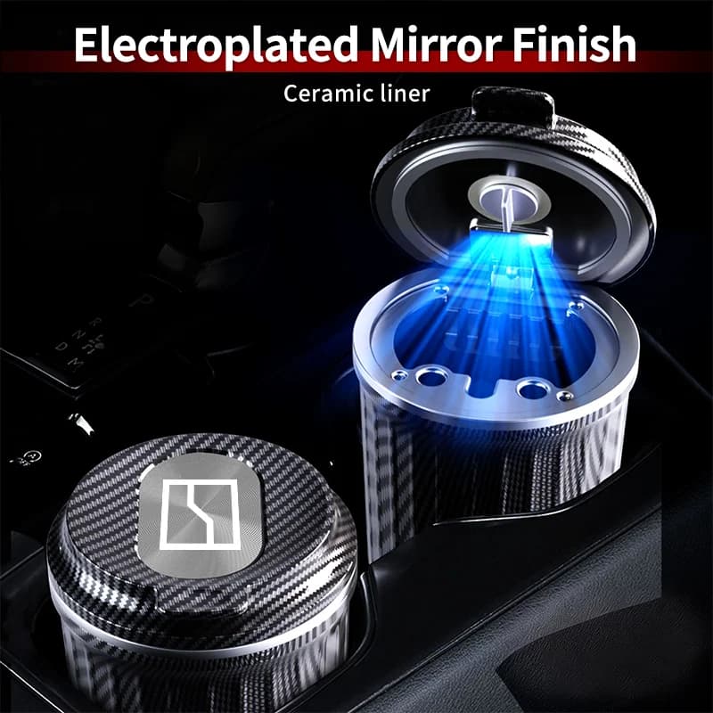 Car LED Ashtray Retardant Ash Holder Cigarette Box Ash Case Accessories For Zeekr X 001 009 2022 2023 2024 EV 2021-2023 Krypton
