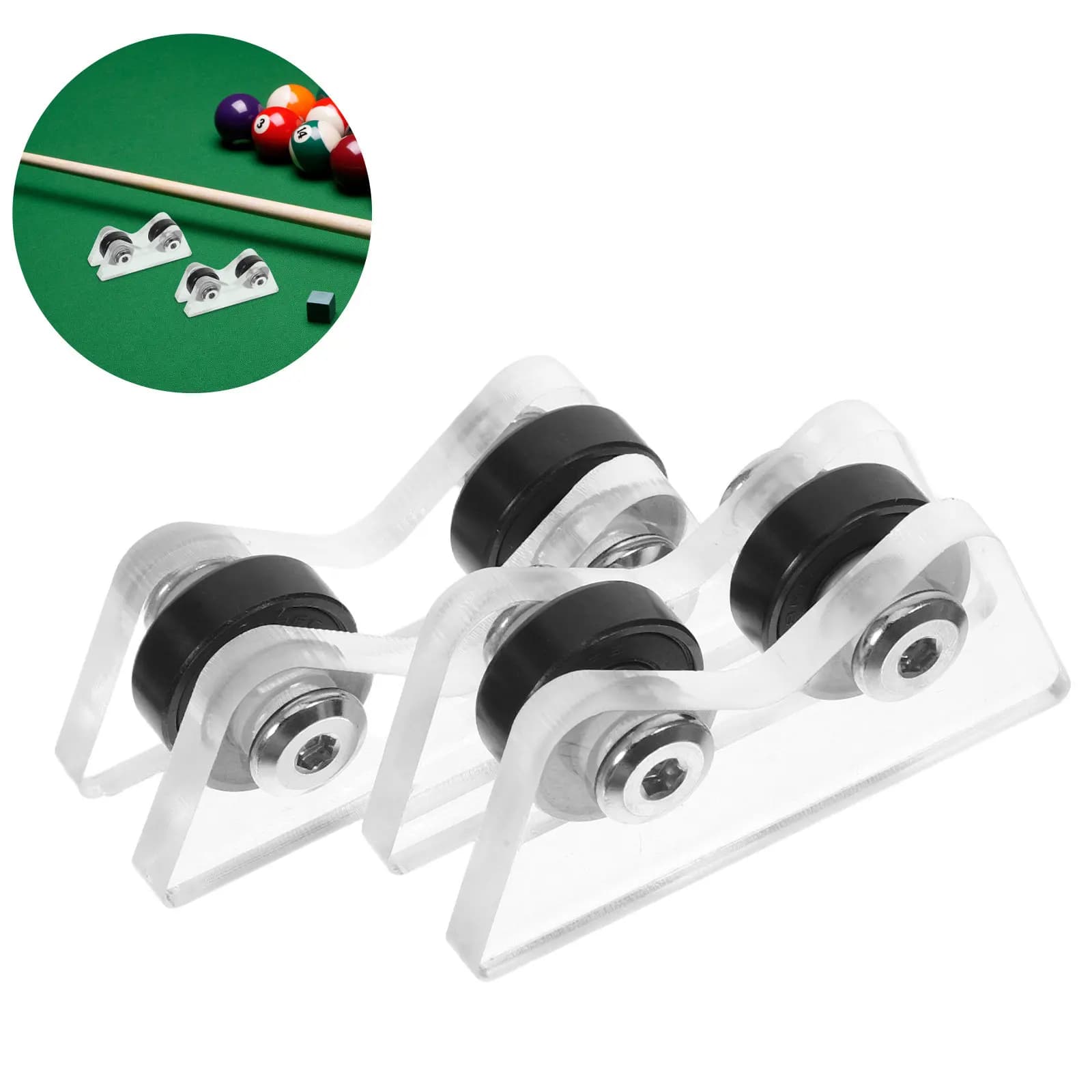 4Pcs Snooker Cue Straightness Checker Compact Portable Design High Sensitivity Roller for Pool Table Accessories Cue Stick