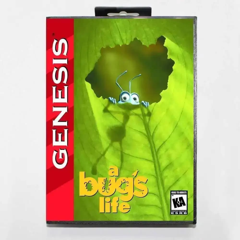 Scheda di gioco A Bugs Life MD con scatola personalizzata per console Sega Megadrive Genesis a 16 bit