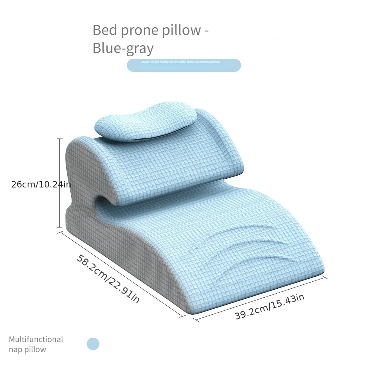 Nuovo Cuscino Multifunzionale per Dormire Prono, Design Curvo Unico, Supporto Lombare, Design Multi-Angolo per Lettura