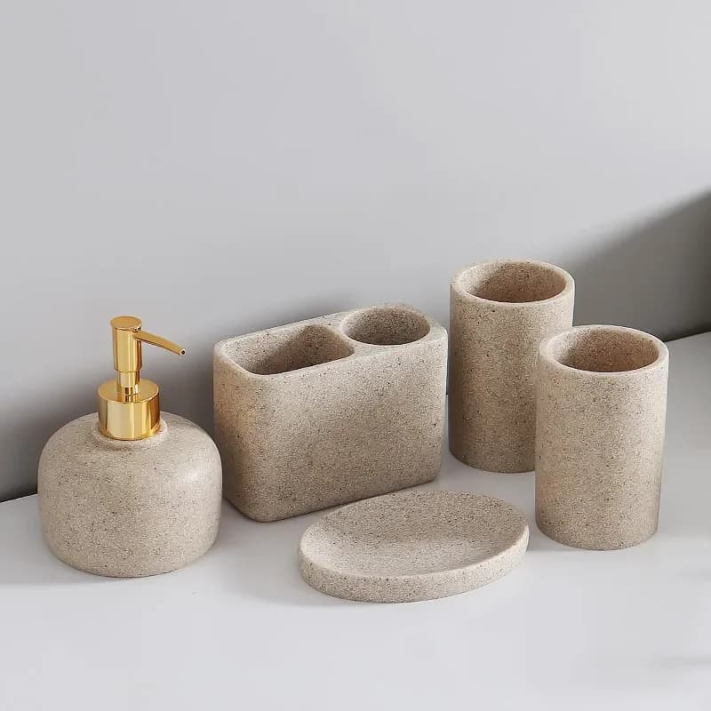 Bathroom Washset Toothbrush Holder Soap Dispenser Shelf Tray Toilet Storage Container Soap Dish Bathroom Accessories