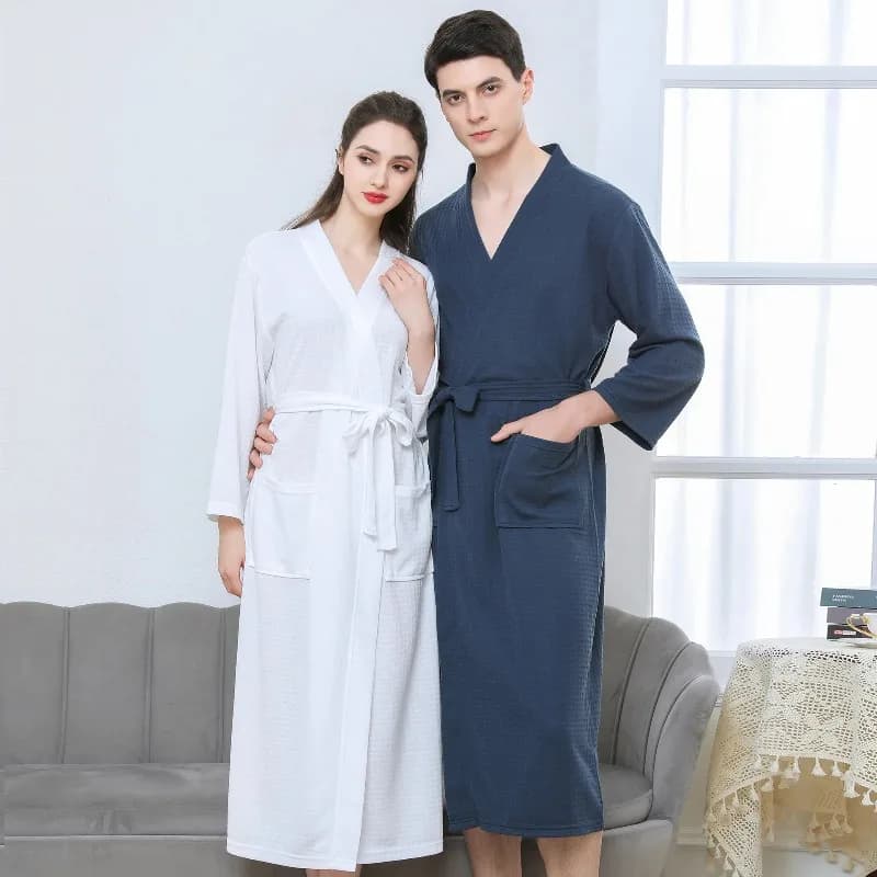 Yukata Giapponese Leggero da Uomo per Primavera/Estate, Stile Hotel, Essenziale per Casa