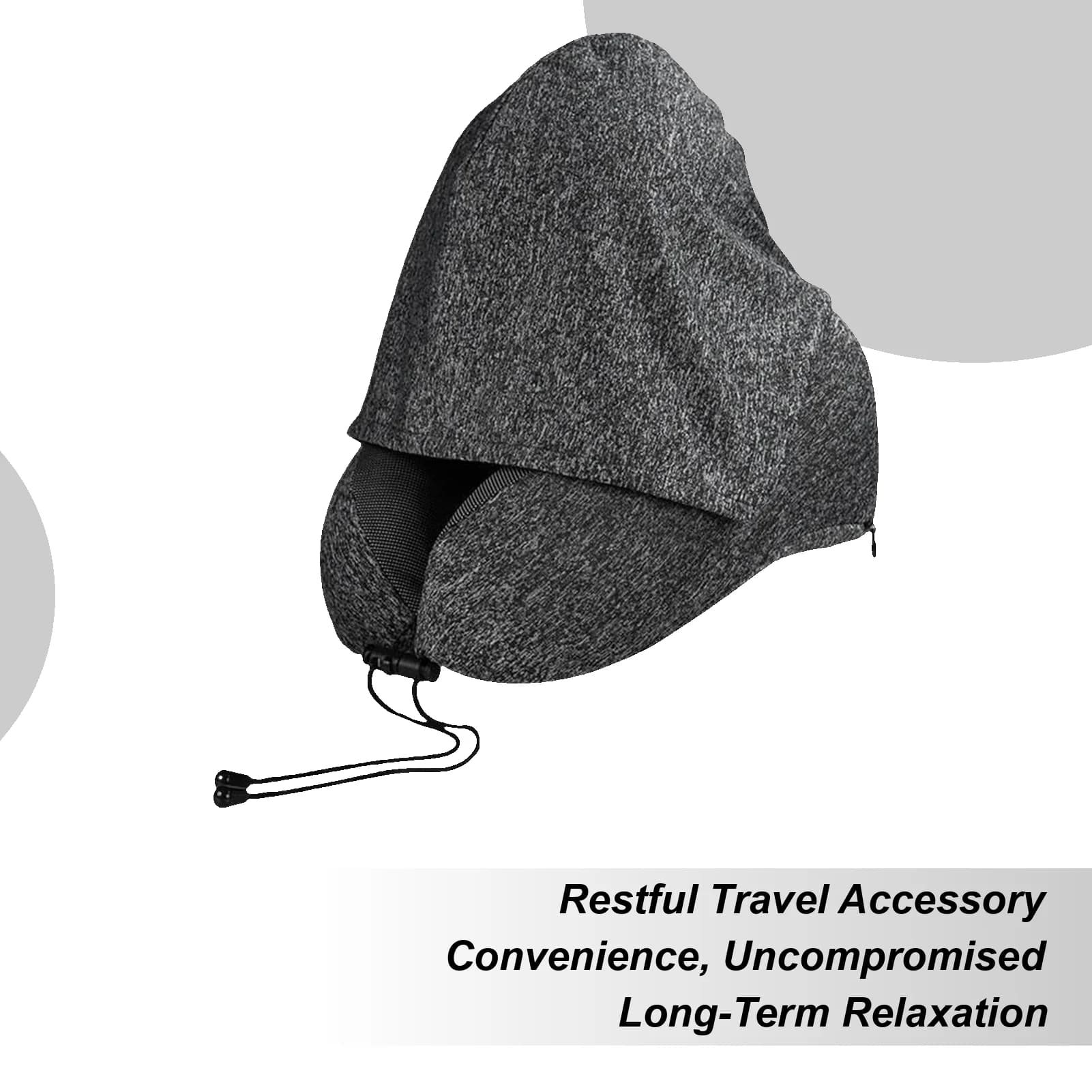 Travel Neck Pillows For Airplanes Washable Hooded Memory Foam Home Supplies Sleeping Neck Pillow For Car Road Trip Airport Trips