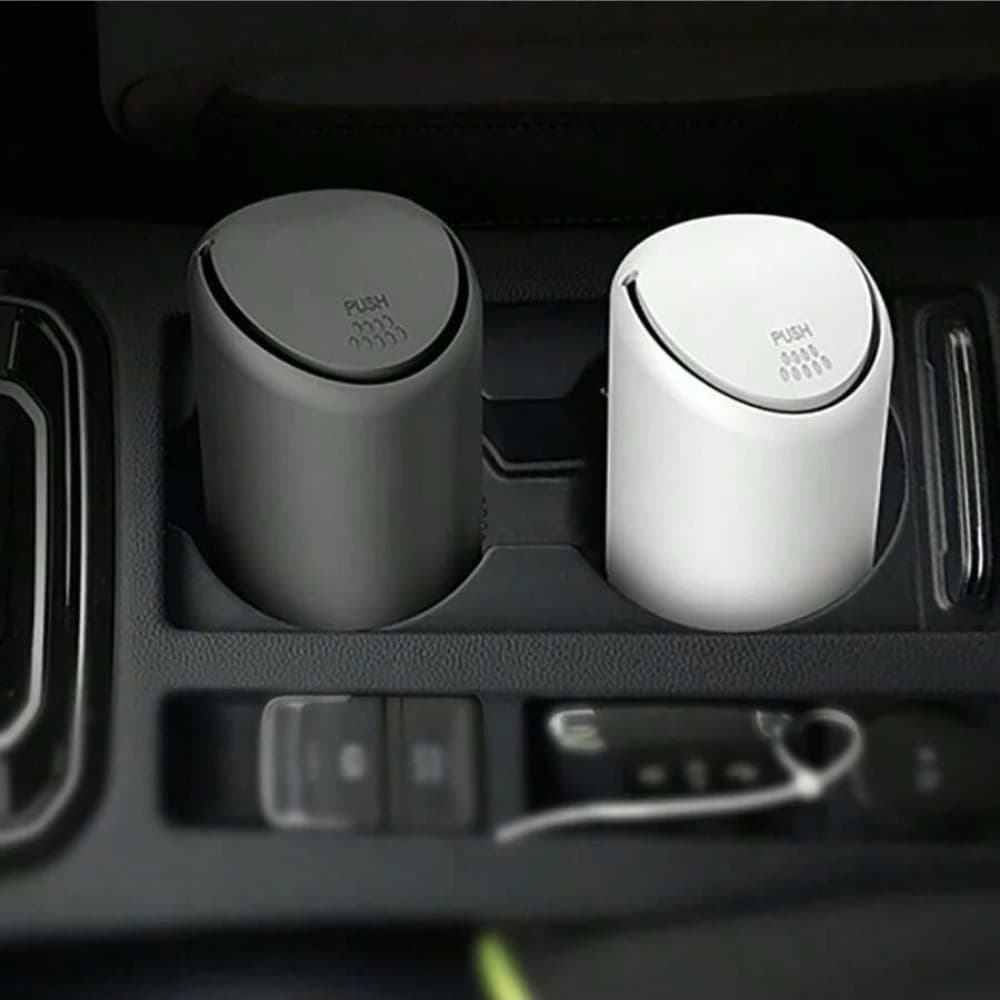 Car Trash Can, Universal Car Trash Can with Lid, Soft Silicone Car Storage Box, Car Interior Accessories for Stowing and Tidying