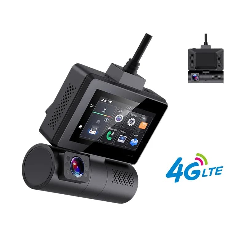 Dash Cam con Doppia Lente Anteriore e Posteriore, DVR 4G, Wifi, GPS, Streaming Live, ADAS, AI, Telecamera per Cruscotto 4G per Auto
