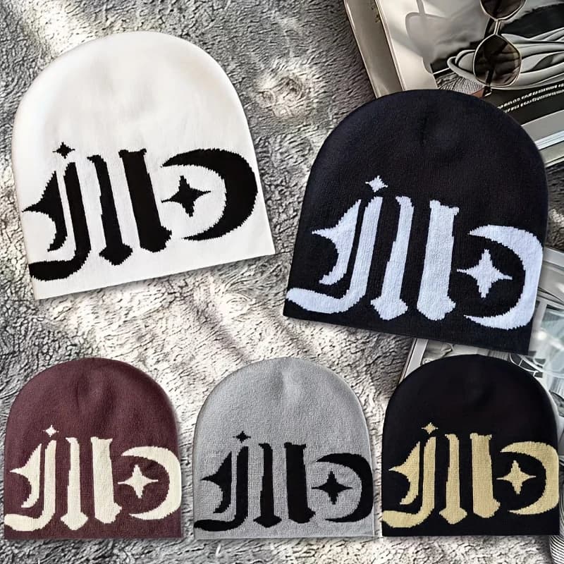 Black Knit Hat Winter Autumn Warm Beanies Women Men Fashion Skiing Beanie Outdoor Windproof Skullcap Unisex Hiphop Street Gorras