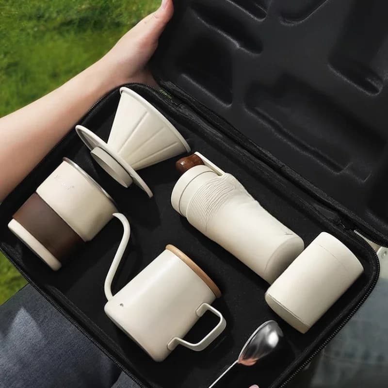 Hand brewed coffee set Outdoor camping coffee equipment Portable travel coffee maker Hand grinder