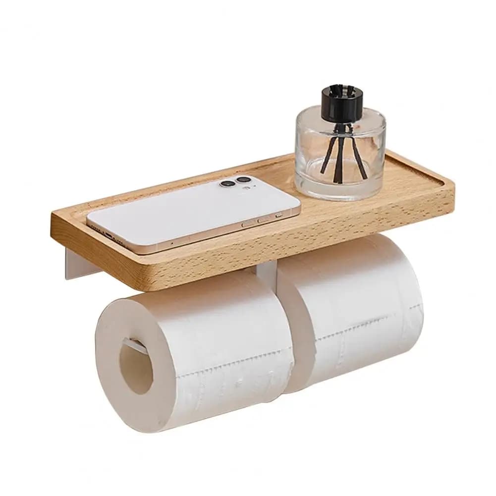 Portaoggetti da bagno Bagno creativo Scaffale per articoli vari 2 in 1 Porta carta igienica Porta fazzoletti doppio