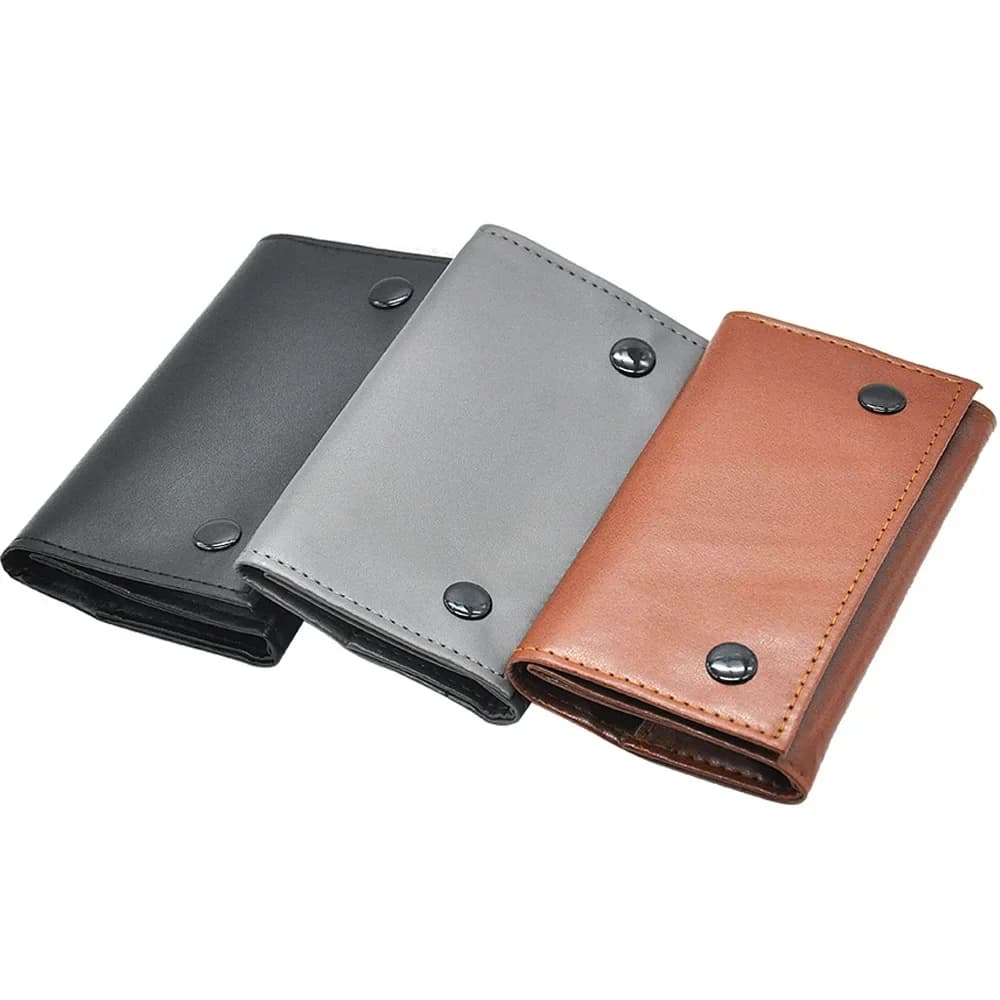 Portable PU Leather Smoking Storage Wallet Tobacco Pouch Cigarette Pipe Rolling Paper Holder Carry Bag Case