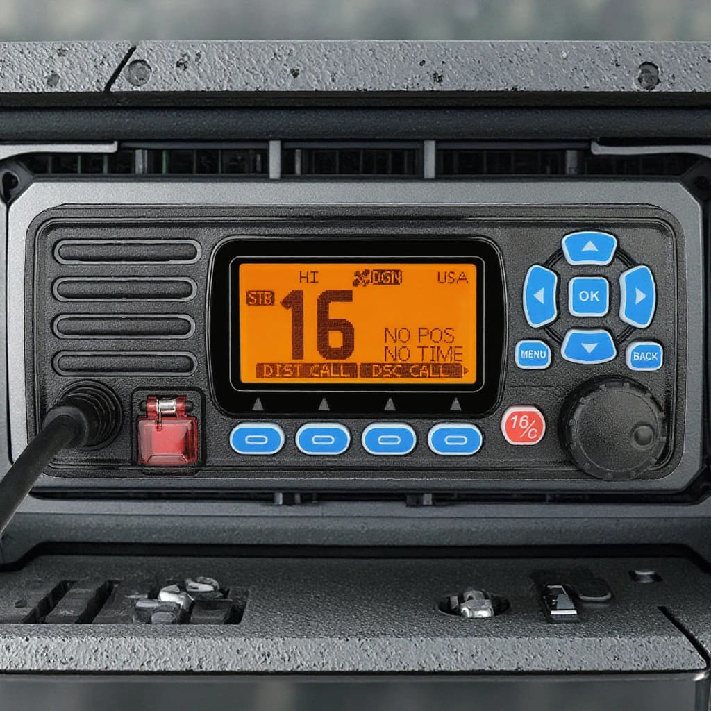 Commercio all'ingrosso GPS RS-509MG IPX7 Impermeabile Radio mobile Galleggiante VHF Marine Walkie Talkie Montaggio fisso Classe D DSC Ricetrasmettitore CE 2025